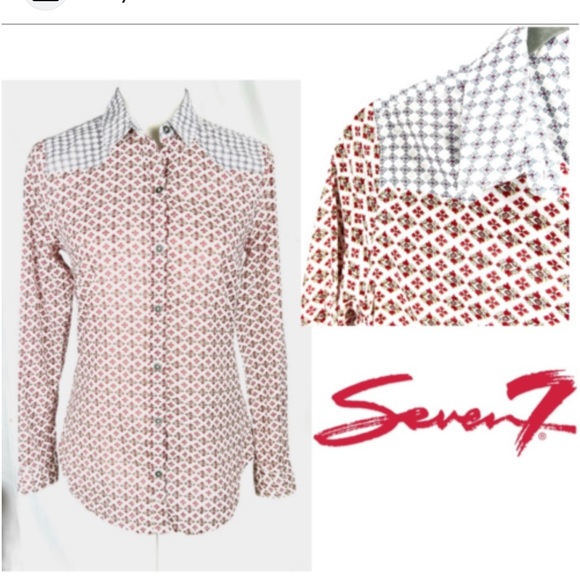 Seven7 Tops - Seven XL women’s Cotton long sleeve Blouse western Boho